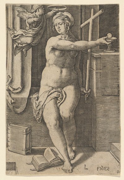Faith Fides, Yedi Erdem dizisinden, 1530. by Lucas van Leyden