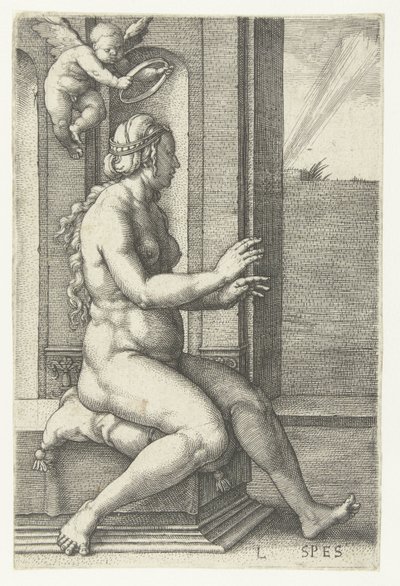 Yığın Spes (nesne üzerindeki başlık) Yedi Erdem (dizi başlığı) by Lucas van Leyden