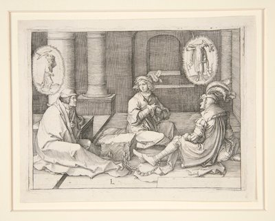 Yusuf Hapishanede Düşleri Yorumluyor (Yaratılış 40:5-19) by Lucas van Leyden
