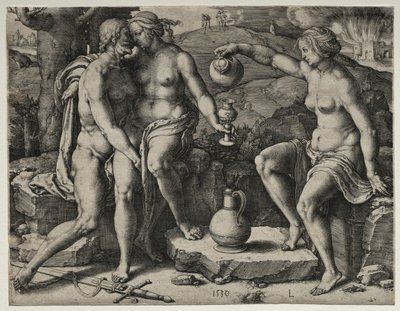Lût ve Kızları, 1530. by Lucas van Leyden