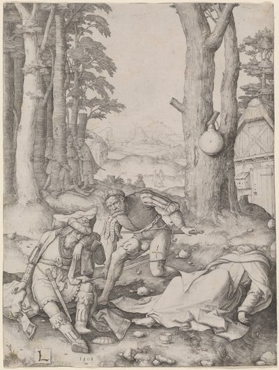 Muhammed ve Keşiş Sergius by Lucas van Leyden