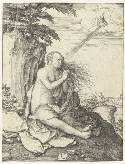 Mary Magdalene çölde by Lucas van Leyden