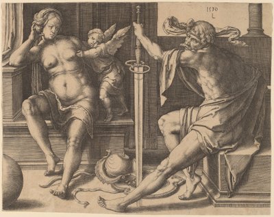 Mars, Venüs ve Aşk Tanrısı by Lucas van Leyden