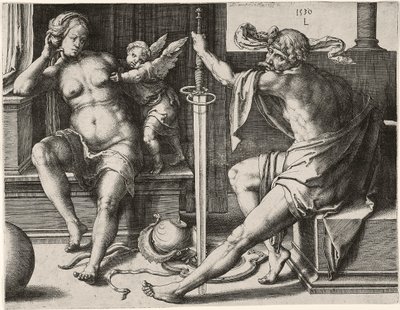 Mars, Venüs ve Aşk Tanrısı by Lucas van Leyden