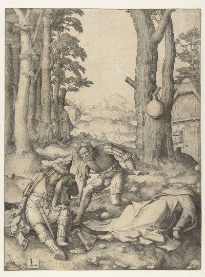 Muhammed ve keşiş Sergius by Lucas van Leyden