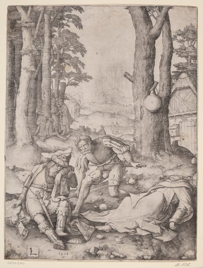 Muhammed ve keşiş Sergius by Lucas van Leyden