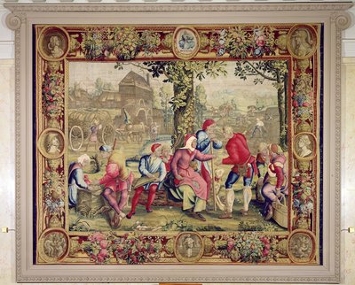 Biçerdöverlere Ödeme, Gobelins Atölyesi (goblen) by Lucas van Leyden