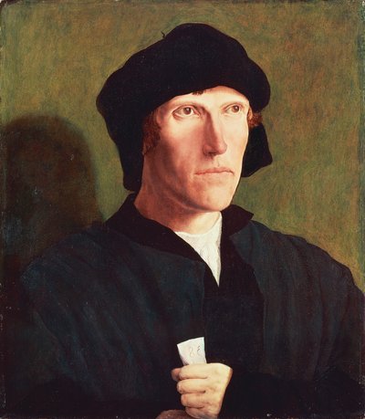 38 yaşındaki bir adamın portresi, yaklaşık 1521, Lucas van Leyden (1494 yaklaşık 1533), tuval üzerine yağlı boya, 47x41 cm by Lucas van Leyden
