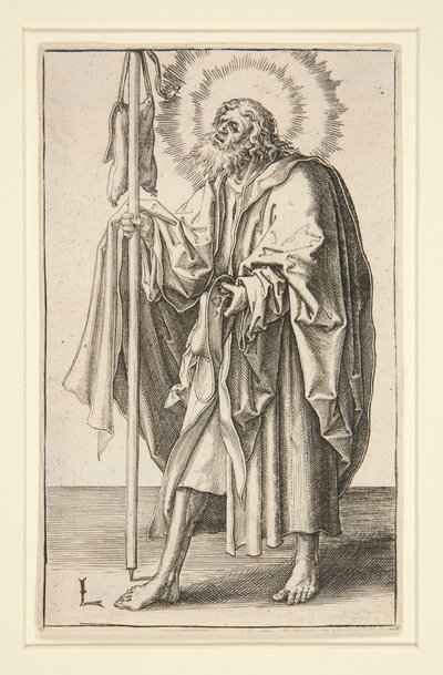 Seriden Büyük Aziz James (veya Yaşlı): Mesih ve Havariler by Lucas van Leyden