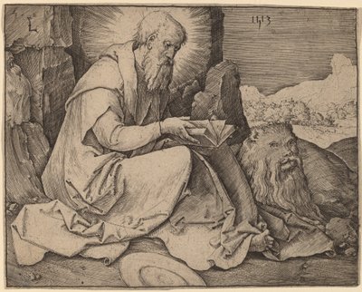 Bir Manzarada Aziz Jerome by Lucas van Leyden