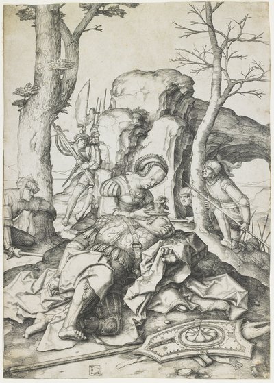 Samson ve Delilah, c. 1508 by Lucas van Leyden