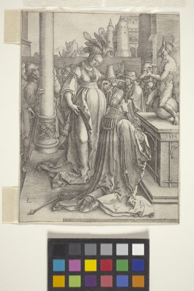 Süleyman'ın Putperestliği (gravür) by Lucas van Leyden
