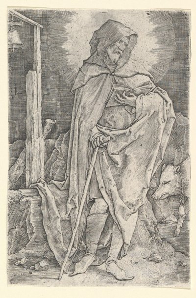Aziz Anthony, yaklaşık 1521. by Lucas van Leyden
