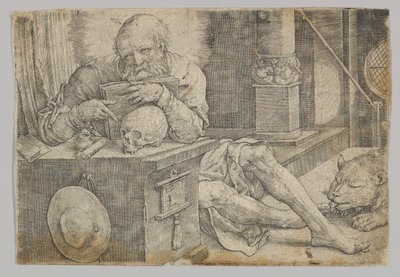 Aziz Jerome Çalışmasında, 1521. by Lucas van Leyden