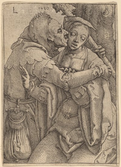 aptal ve kadın by Lucas van Leyden