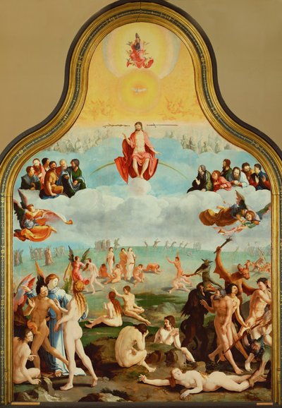 Sadece varsayımlarını bekleyenler (ahşap üzerine yağlıboya) by Lucas van Leyden