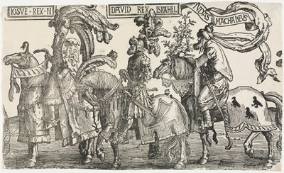 Dokuz Kahraman: Joshua, David, Judas Maccabees, 1515-1517. by Lucas van Leyden