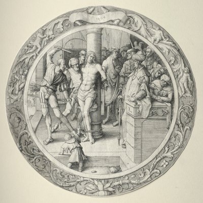 Yuvarlak Tutku: Kırbaçlanma, 1509. by Lucas van Leyden