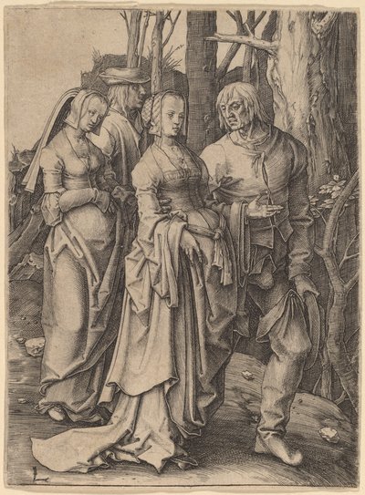 Ormandaki İki Çift by Lucas van Leyden