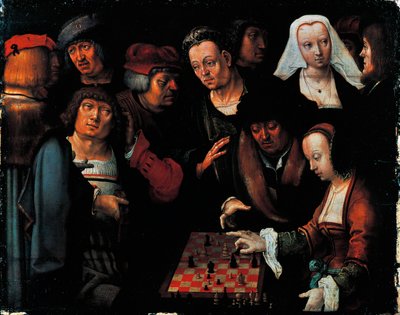satranç oyuncuları by Lucas van Leyden