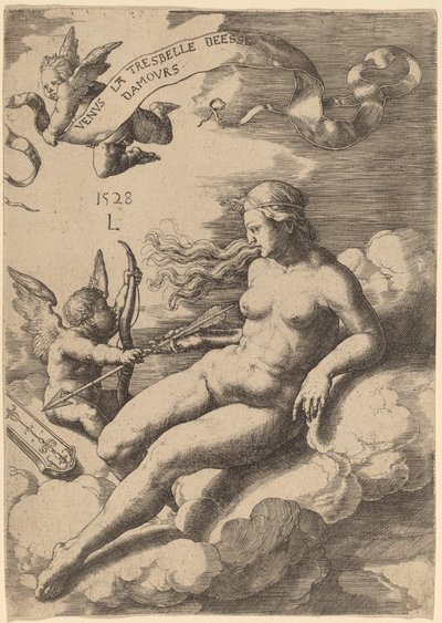 Venüs ve Aşk Tanrısı by Lucas van Leyden