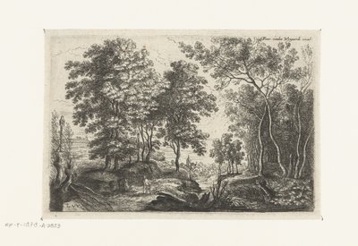 Bir ormanın içinden bir dere ile manzara Altı manzara (dizi başlığı) by Lucas van Uden