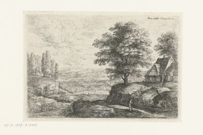 Kadrolu bir adamla manzara Altı manzara (dizi başlığı) by Lucas van Uden