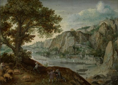 Ahin'den görülen Huy (panel üzeri yağlı boya) by Lucas van Valckenborch