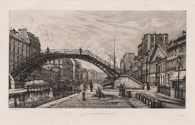 Paris'teki Quai Jemmapes, 1881. by Lucien Gautier