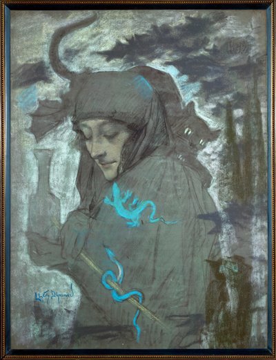 Büyücü kadın by Lucien Levy-Dhurmer