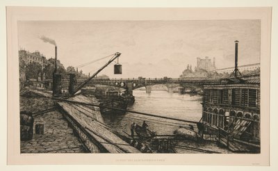 Paris'teki Pont des Saints-Peres by Lucien Marcelin Gautier