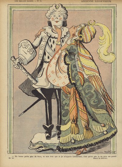 Adrienne Lecouvreur, Le Rire için İllüstrasyon by Lucien Metivet