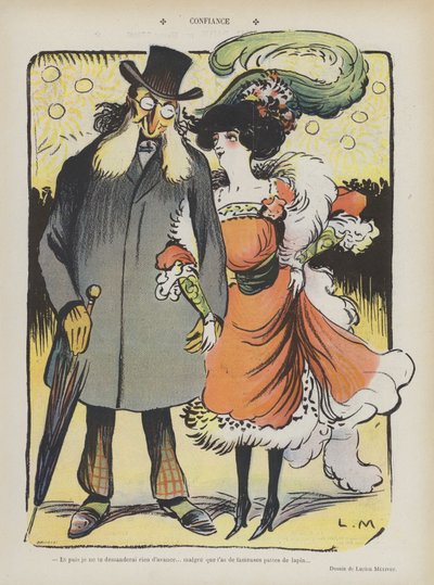 Kendinden emin. Le Rire için İllüstrasyon by Lucien Metivet