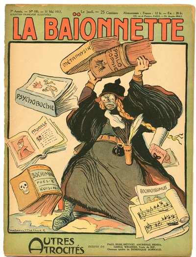 "La Baionnette"in Kapağı, Renklerde Hiciv by Lucien Metivet