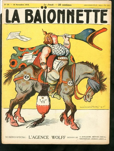 "La Baionnette" Kapağı, Renkli Hiciv by Lucien Metivet