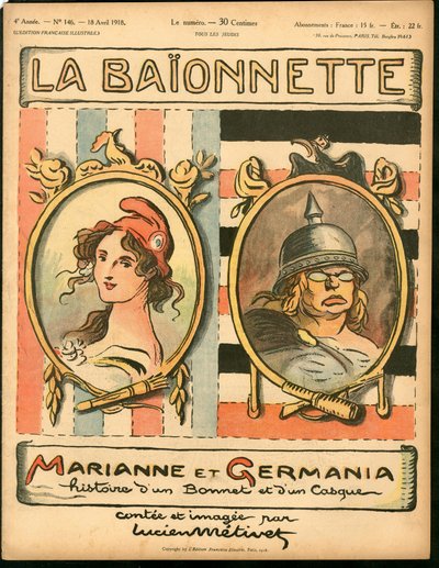 "La Baionnette" Kapağı, Renklerle Hiciv by Lucien Metivet