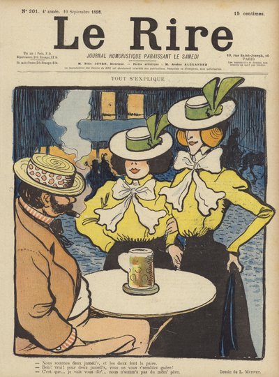 Le Rire için İllüstrasyon by Lucien Metivet