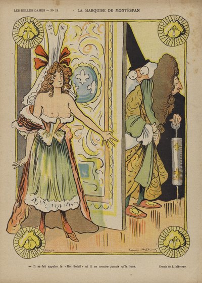 La Marquise De Montespan, Le Rire için İllüstrasyon by Lucien Metivet