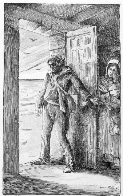 "denizcinin dönüşü" şarkısının illüstrasyonu (gravür) by Lucien Metivet