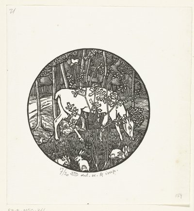 otlayan geyik by Lucien Pissarro