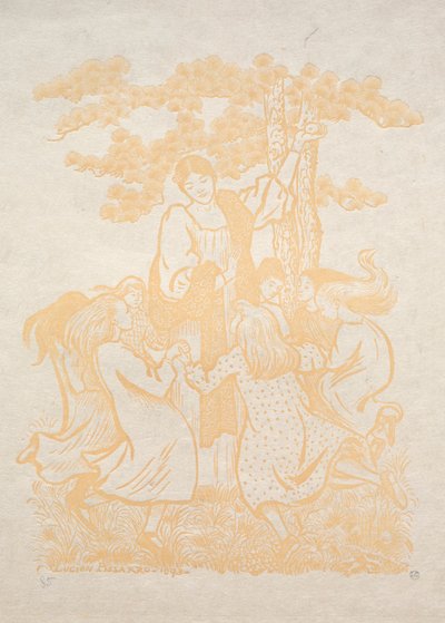 Resim 25: La Ronde, 1893. by Lucien Pissarro