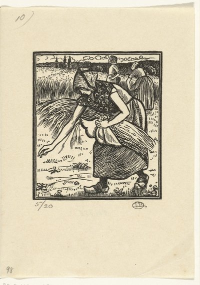 Ruth kulakları toplar by Lucien Pissarro