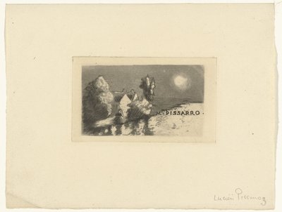Madam Pissarro için ziyaret kartı by Lucien Pissarro