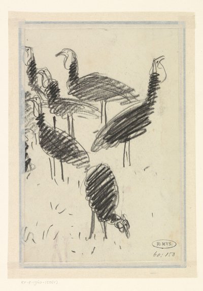 altı kuş by Lucien Pissarro