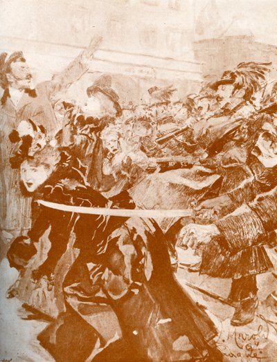 Gösteri (Prag 1897)- Çek karikatürü by Ludek or Ludwig (after) Marold