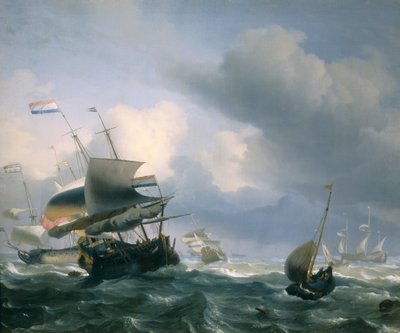 gemiler ile liman by Ludolf Backhuysen