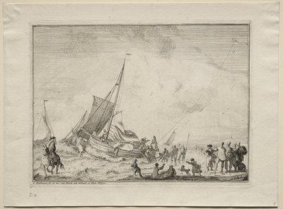 Bir Geminin Fırlatılması, 1701. by Ludolf Backhuysen
