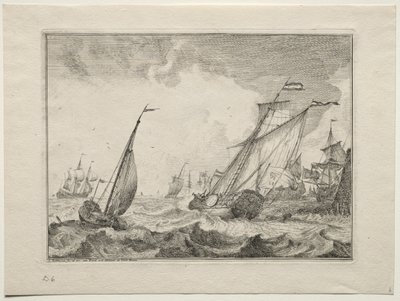 Bir Fırtınada Gemiler, 1701. by Ludolf Backhuysen