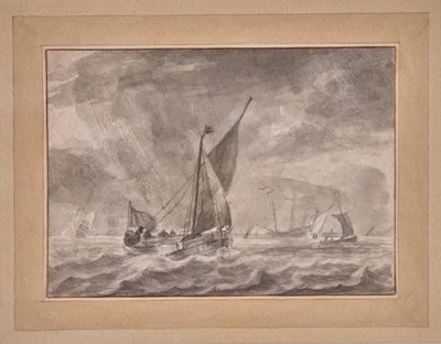 Bir fırtınada nakliye by Ludolf I Backhuysen