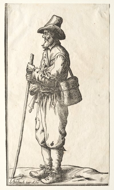 Dilenci Profilde Sola Doğru by Ludolph Büsinck